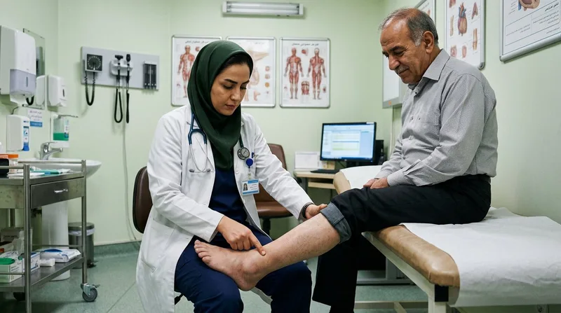 معاینه پزشکی ورم مچ پا و علائم هشدار احتباس مایعات