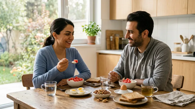خوردن هندوانه ناشتا برای لاغری همراه صبحانه پروتئینی